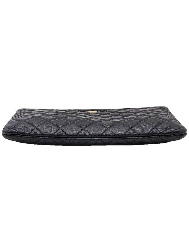 Chanel A82545 Black Caviar Gold Classic New Medium Clutch 31st