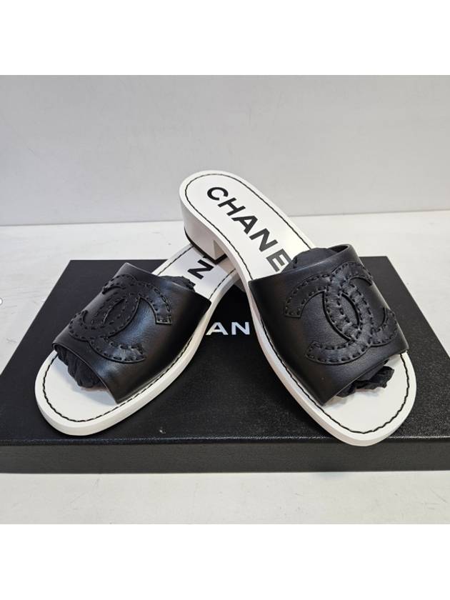 middle heel mule sandals