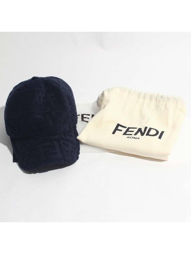 Fendi FF All Over Logo Pattern Ball Cap Blue