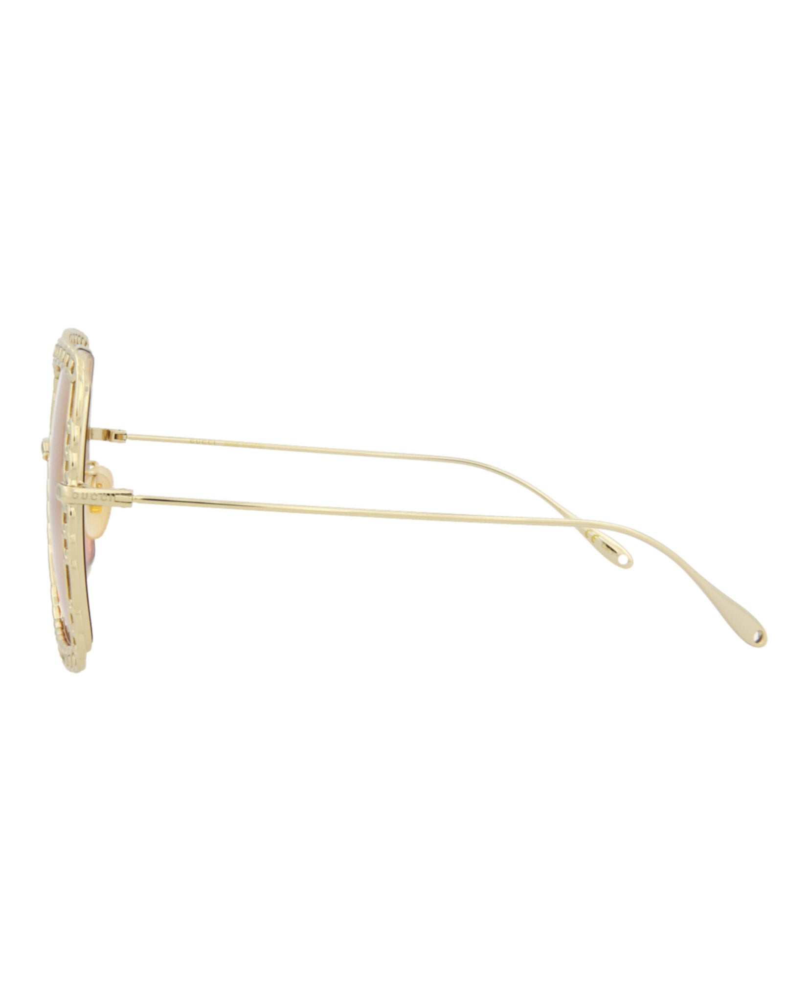 Square-Metal Frame Sunglasses