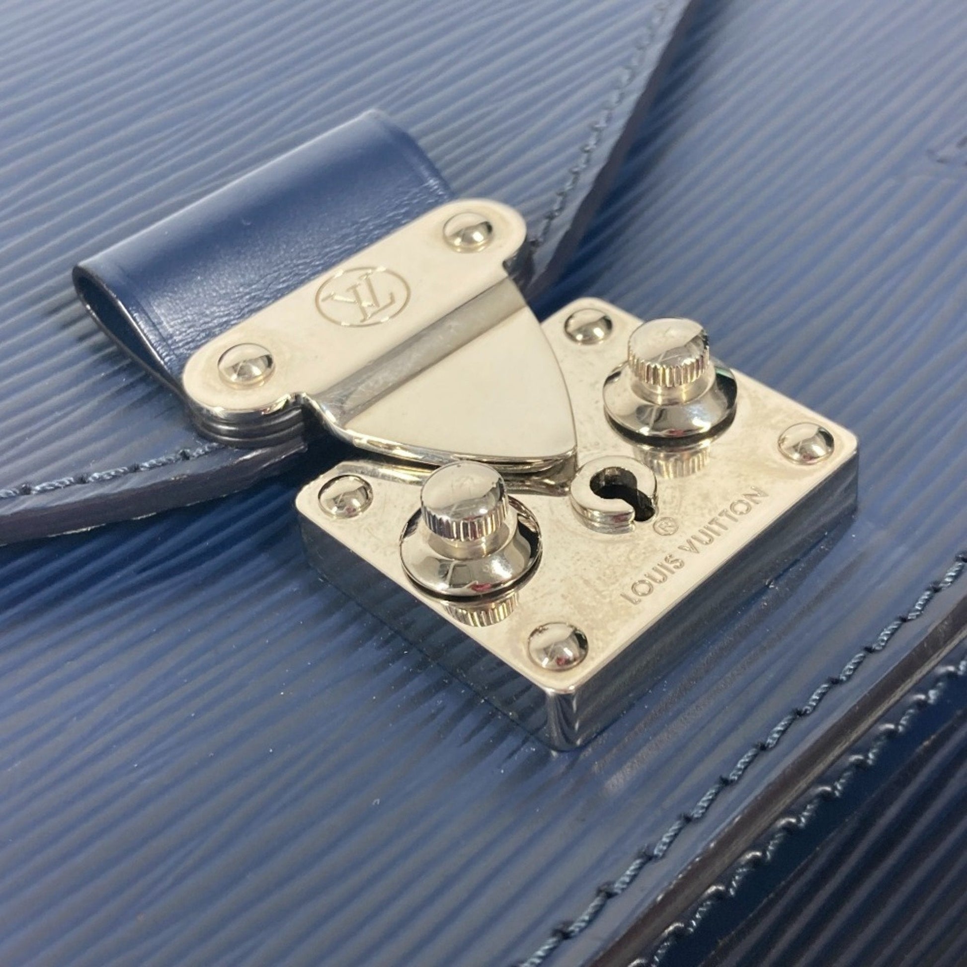 Louis Vuitton Navy Saphir Epi Leather Handbag Shoulder Bag
