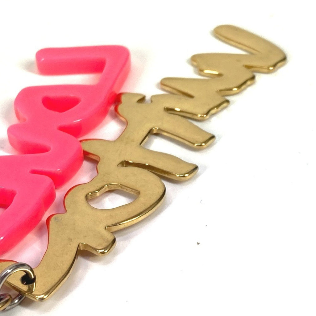 Louis Vuitton gold pink Metal Keyring