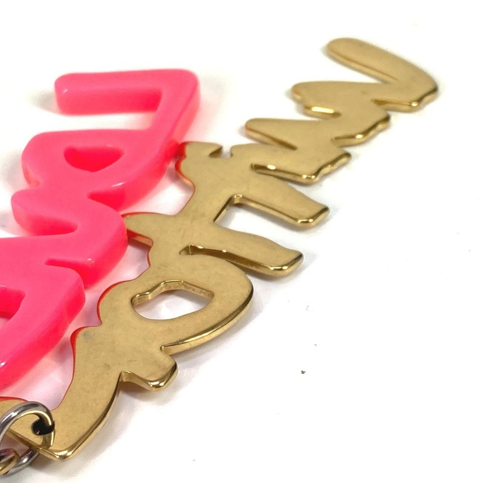 Louis Vuitton gold pink Metal Keyring