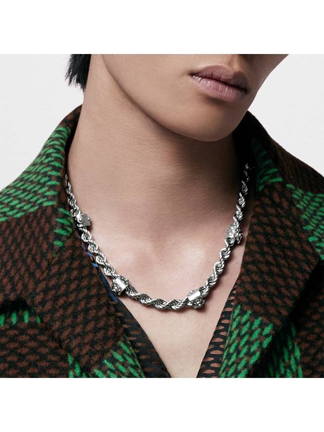 Louis Vuitton LV Rope Necklace Silver
