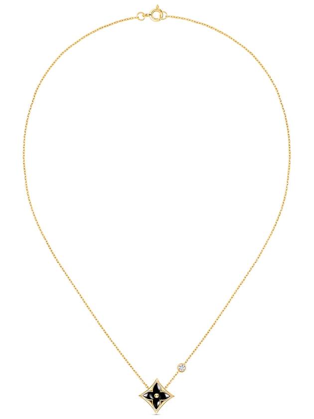 Louis Vuitton Color Blossom BB Star Pendant Necklace Black Gold