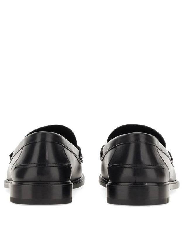 Fendi FF Square Leather Loafers Black