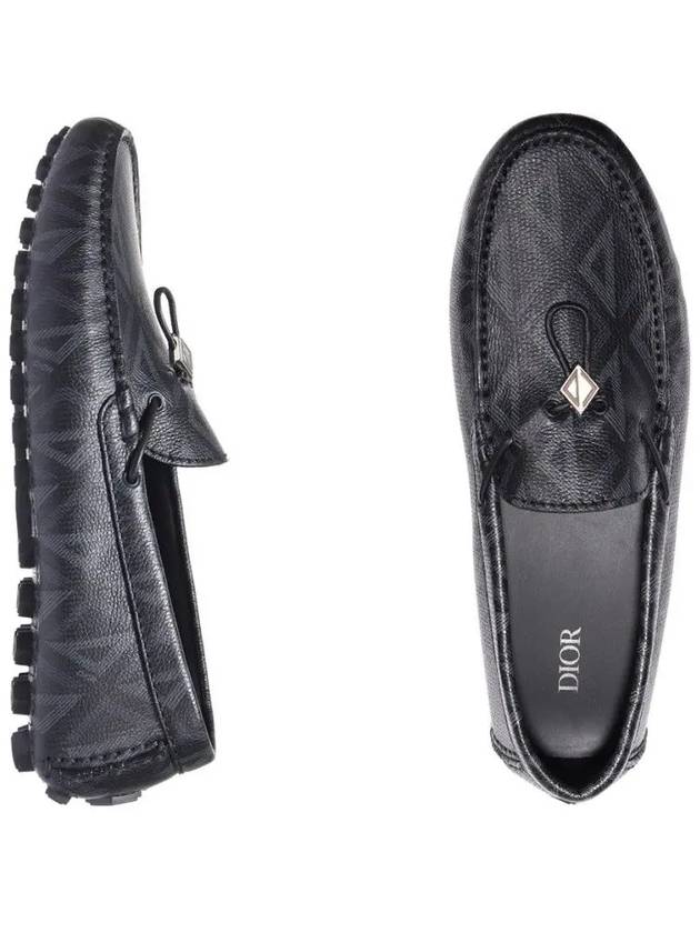 Christian Dior CD Diamond Drawstring Loafers Black