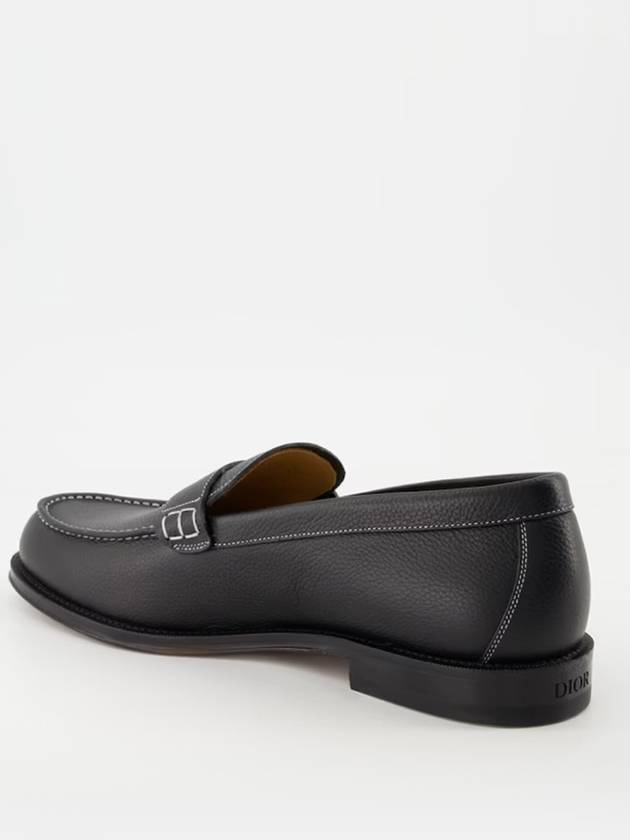 Christian Dior Granville Grained Calfskin Loafers Black