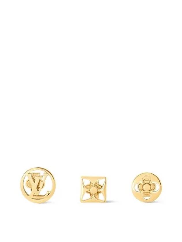 Louis Vuitton Crazy In Lock Earrings Set Gold