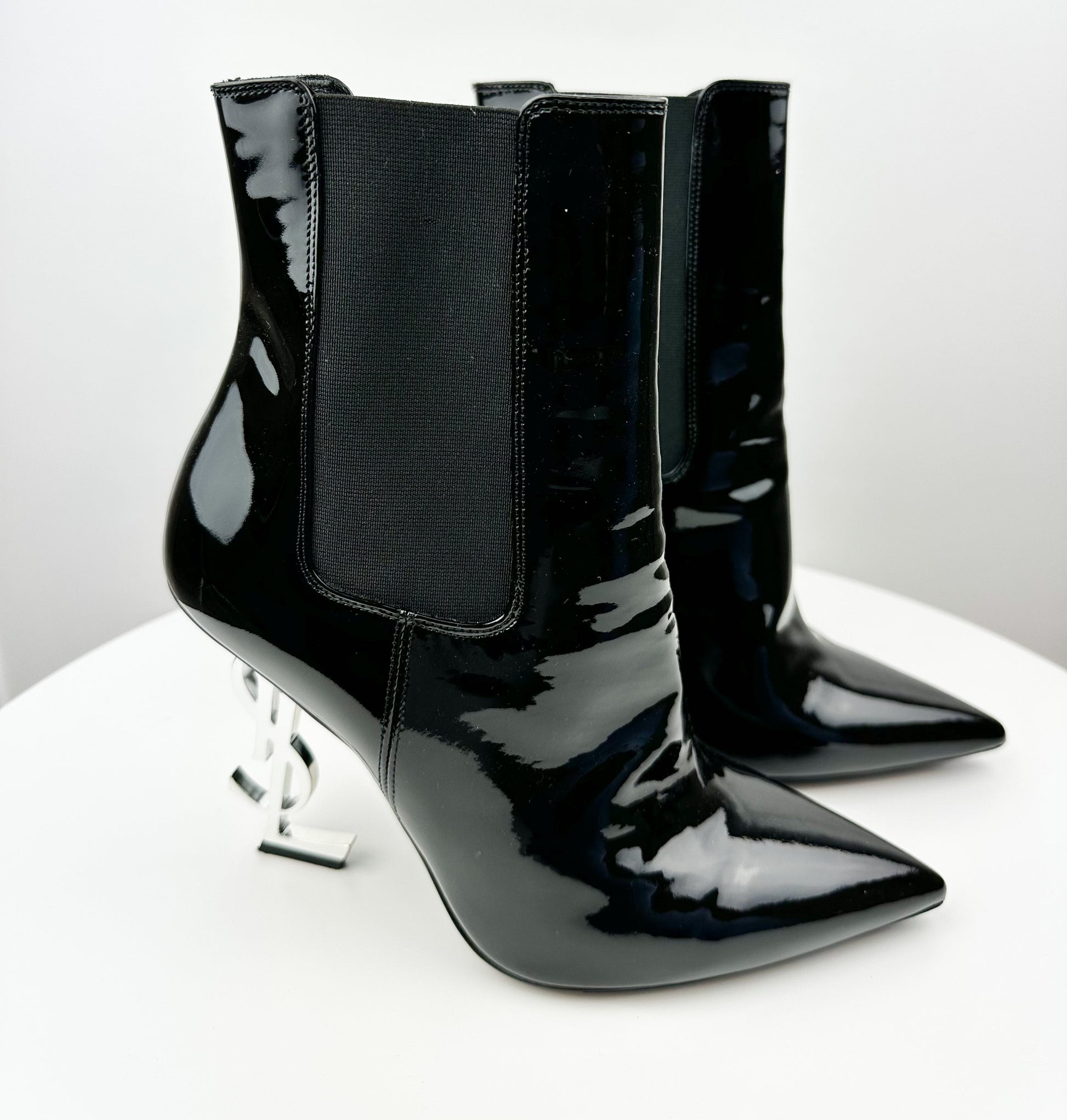 Saint Laurent Patent Opyum Booties