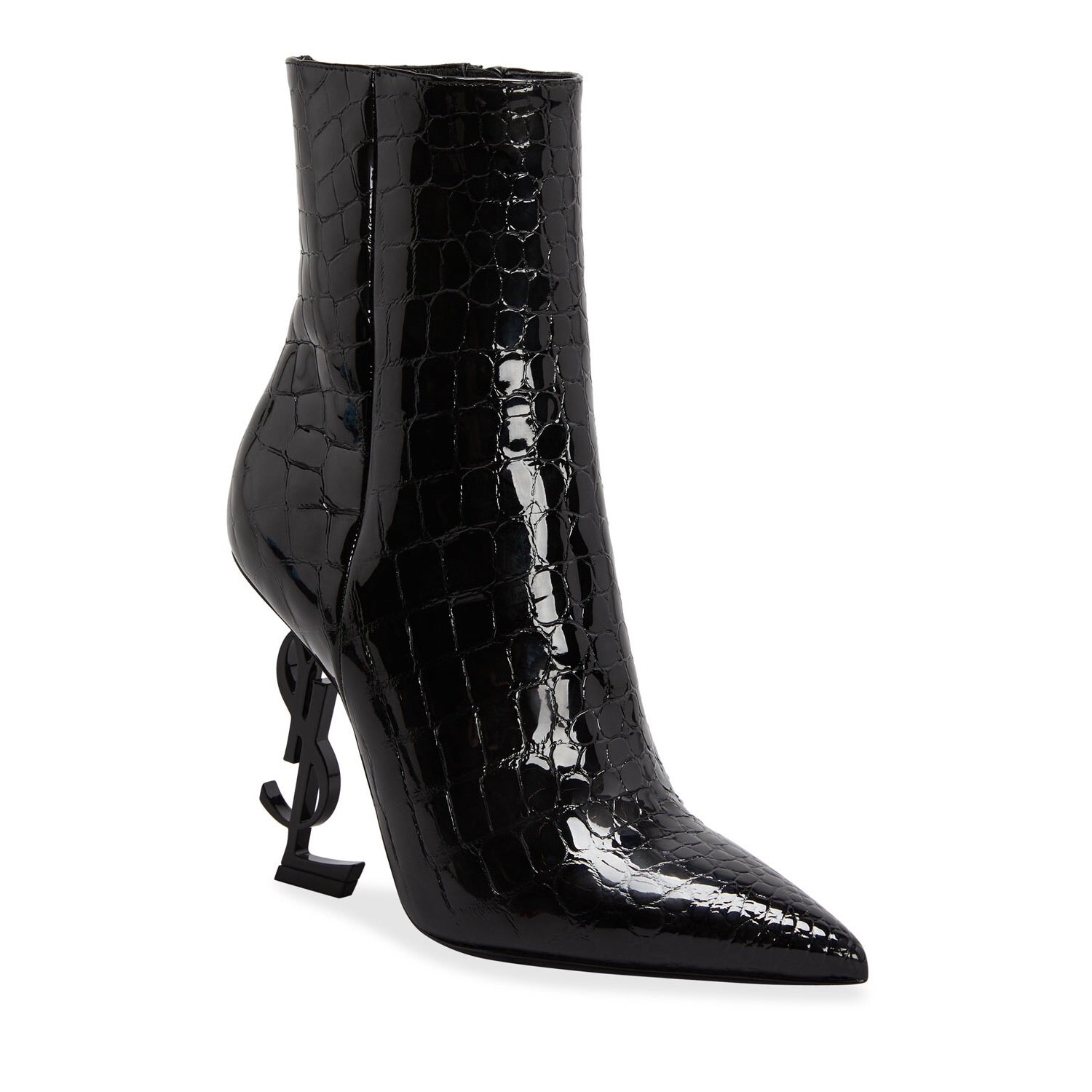 Saint Laurent Opyum 110 Croc Embossed booties