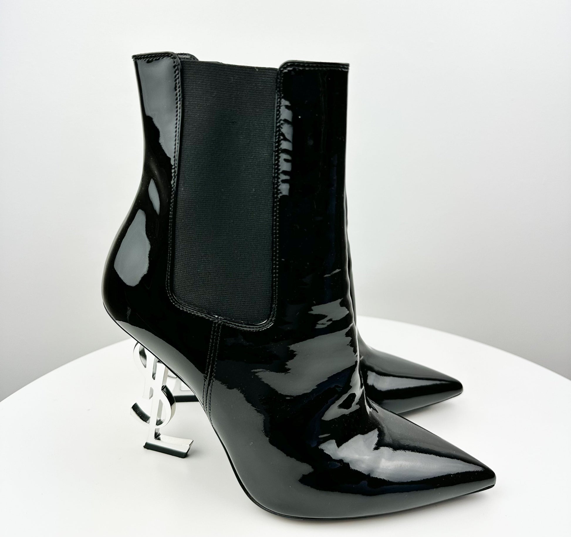 Saint Laurent Patent Opyum Booties