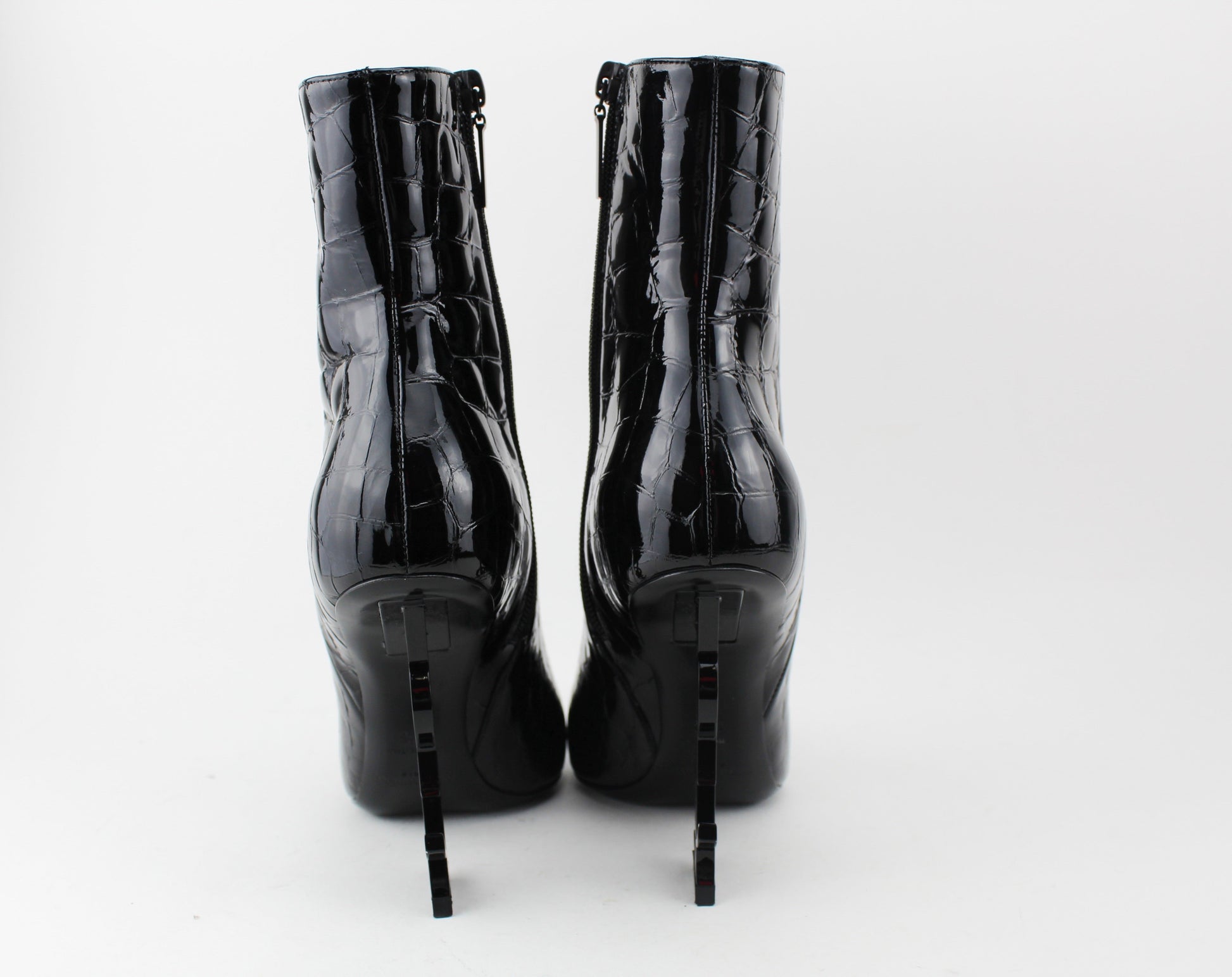Saint Laurent Opyum 110 Croc Embossed booties