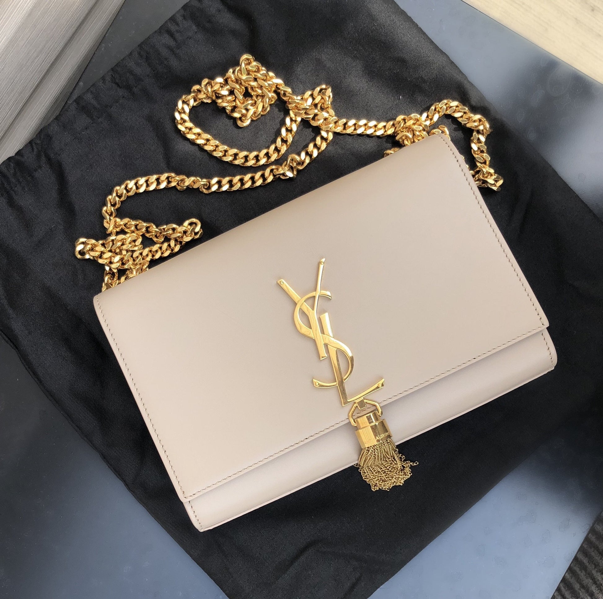 SAINT LAURENT KATE SMALL TASSEL SHOULDER BAG
