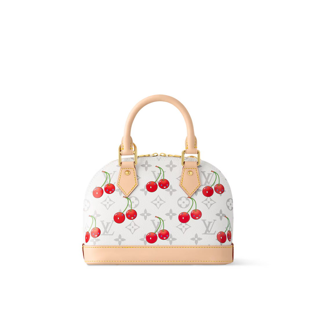 Louis Vuitton x TM Alma BB Monogram cherry coated canvas