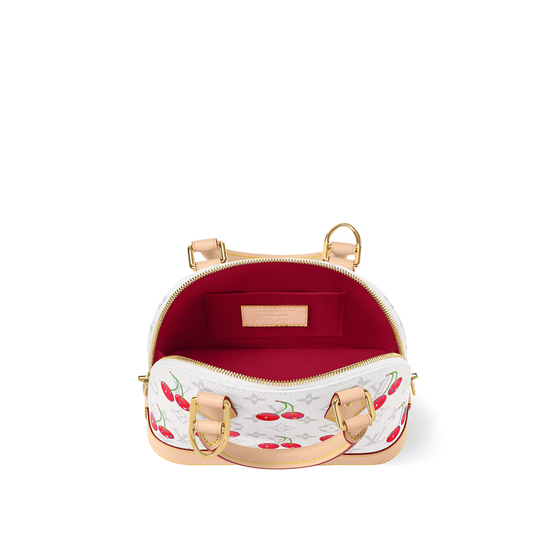 Louis Vuitton x TM Alma BB Monogram cherry coated canvas