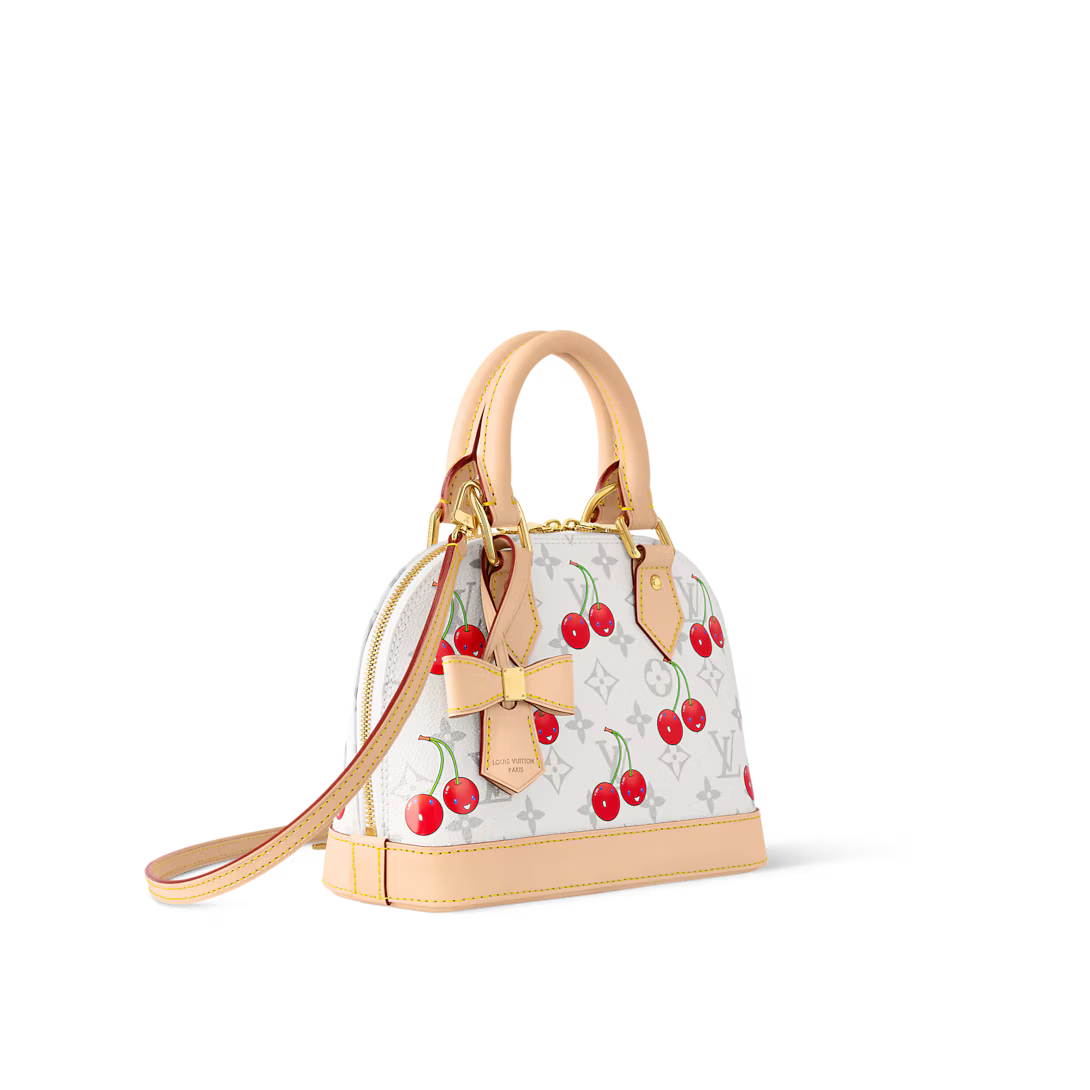Louis Vuitton x TM Alma BB Monogram cherry coated canvas