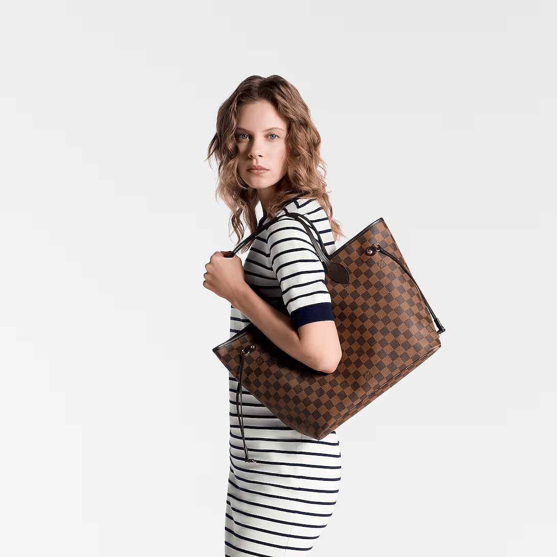 Louis Vuitton Neverfull MM Monogram Mid Size Cherry Red Tote