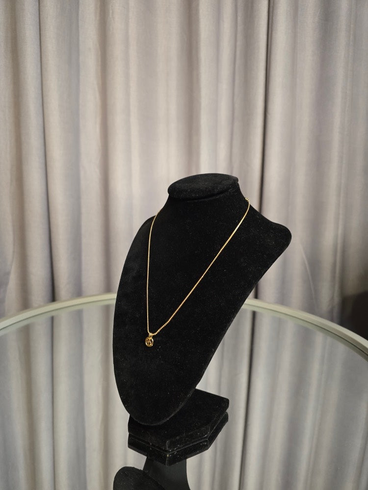 Dior Classic Gold Pendant Necklace