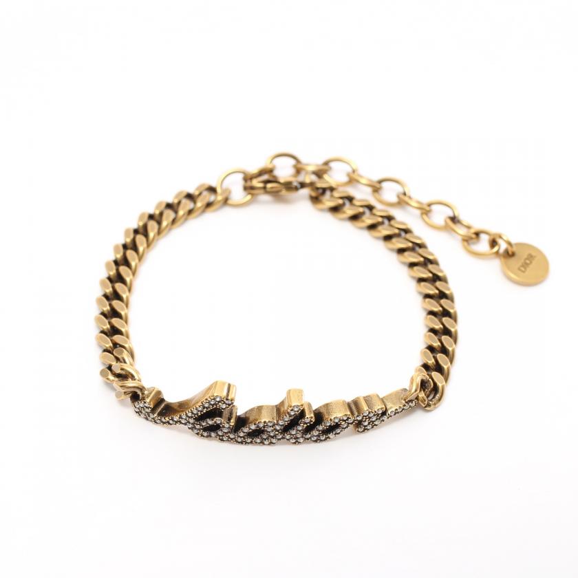 Dior J'Adior Bracelet with Rhinestones in Gold - Size Free