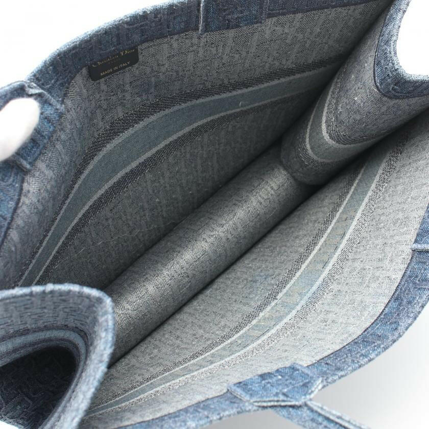 Christian Dior Book Tote Large in Denim Blue Dior Oblique Handbag