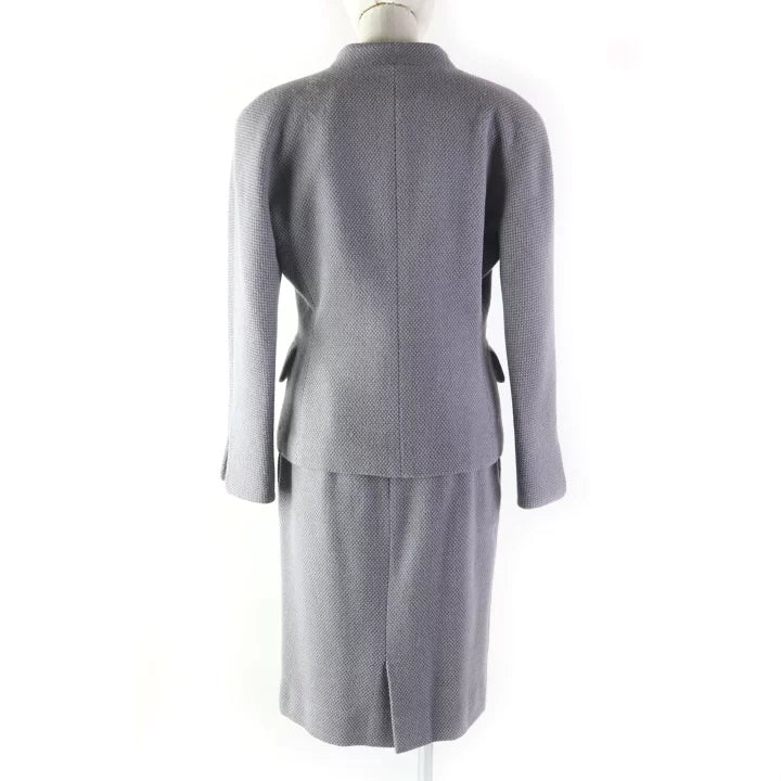 Christian Dior Gray Skirt Suit Set - Size M