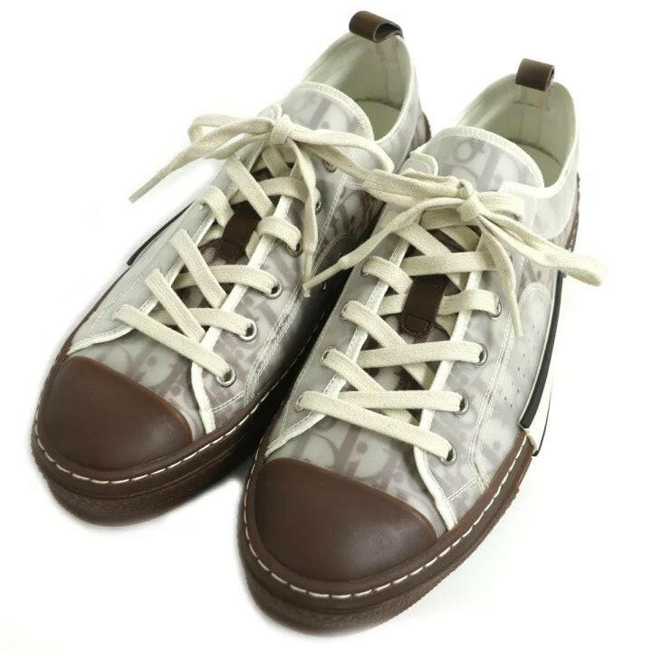 Dior Brown and White Low Top Sneakers Size F 43 - Men's Designer Shoes