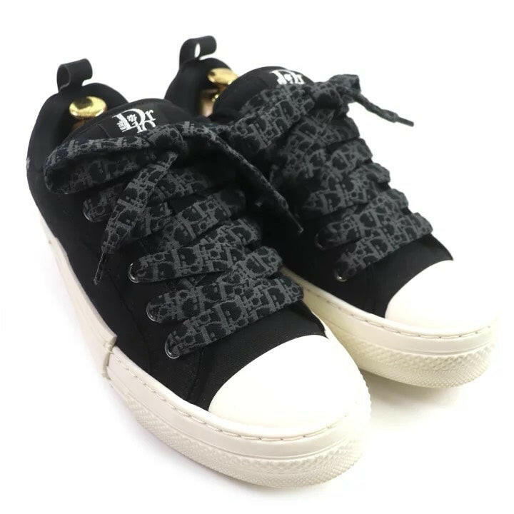 Dior Black Monogram Sneakers Size 41 with Box and Dust Bag