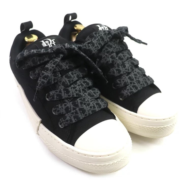 Dior Black Monogram Sneakers Size 41 with Box and Dust Bag
