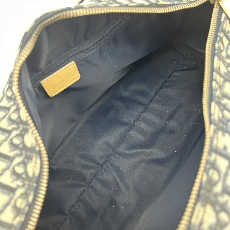 Dior Canvas Blue Grey Medium Size Shopper Tote Handbag