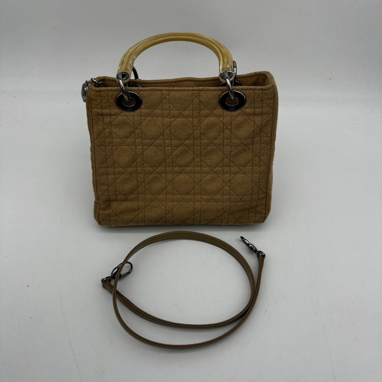 Dior Beige Canvas 2way Bag Medium Size