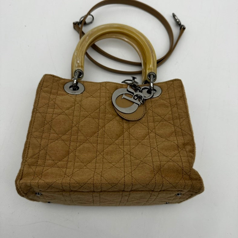 Dior Beige Canvas 2way Bag Medium Size