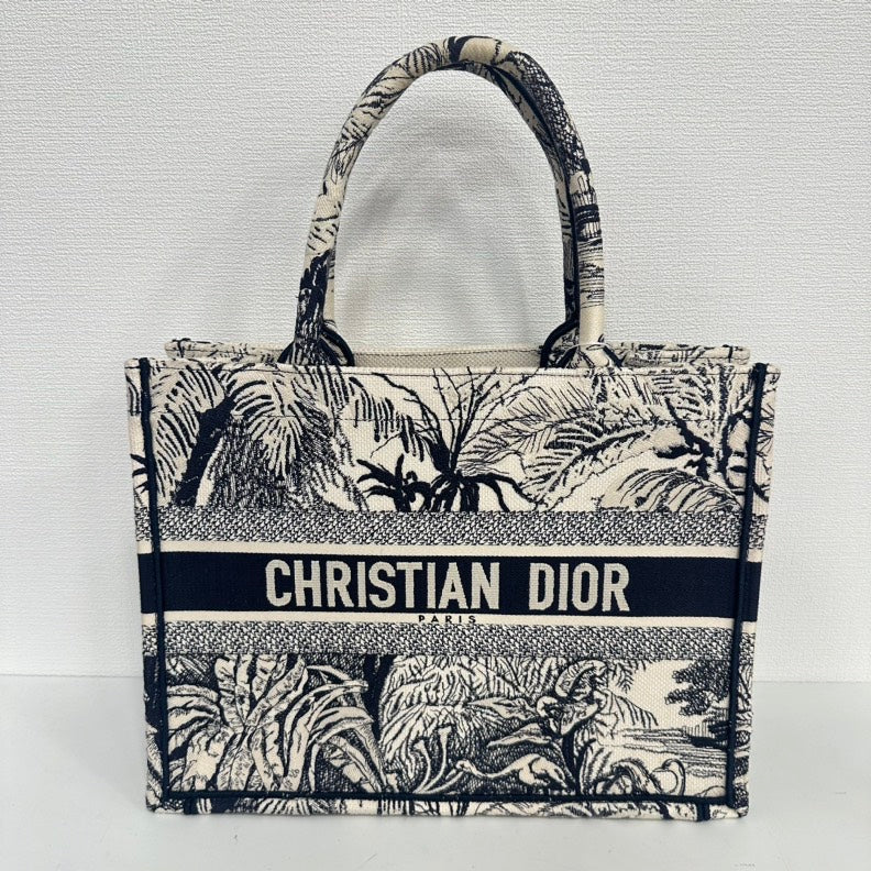 Dior Canvas Book Tote Medium Tan and Black 2020 Edition