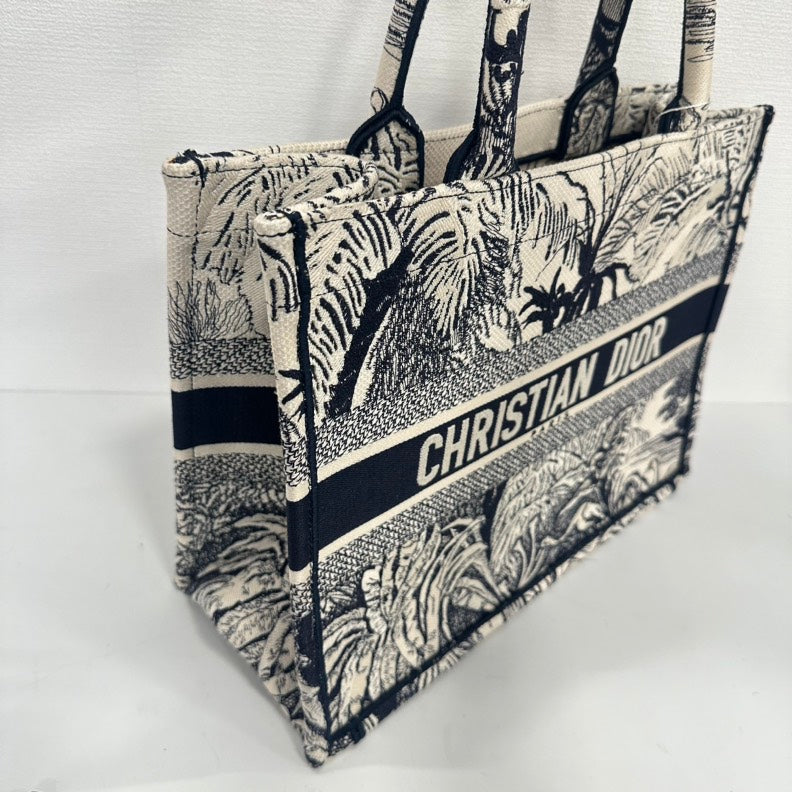 Dior Canvas Book Tote Medium Tan and Black 2020 Edition