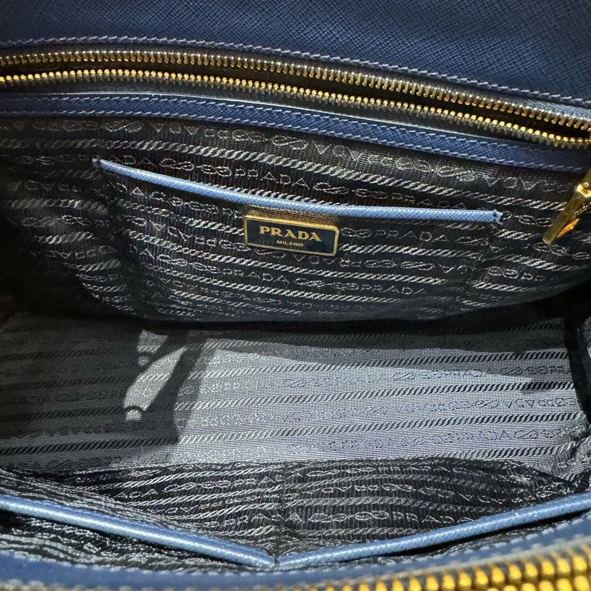 Prada Galleria Blue Tote Bag