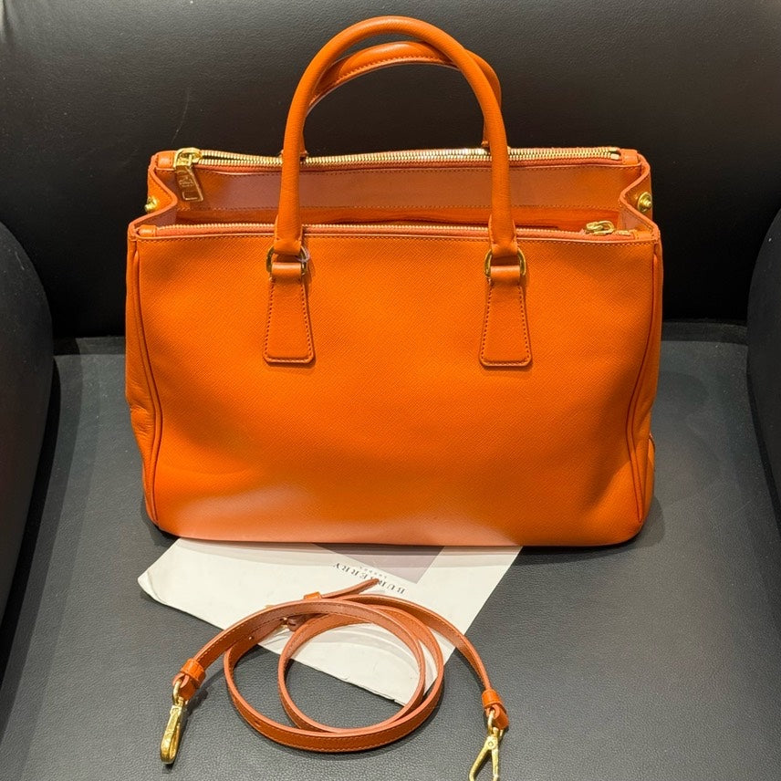 Prada Galleria Orange Handbag