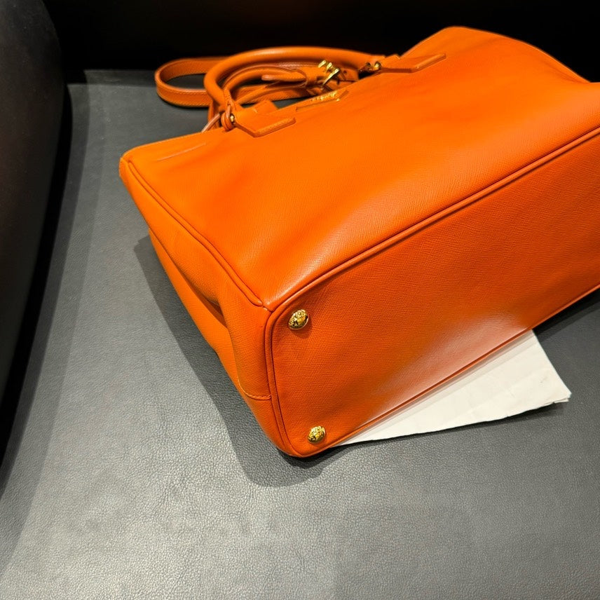 Prada Galleria Orange Handbag