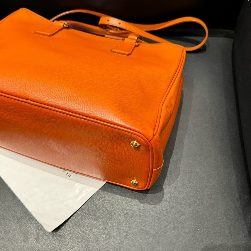 Prada Galleria Orange Handbag
