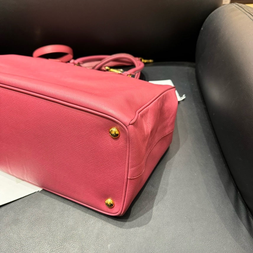 Prada Galleria Pink Leather Tote Bag