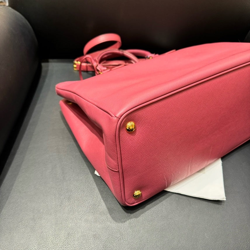 Prada Galleria Pink Leather Tote Bag