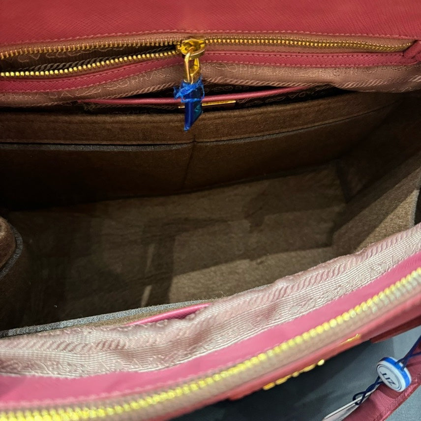 Prada Galleria Pink Leather Tote Bag