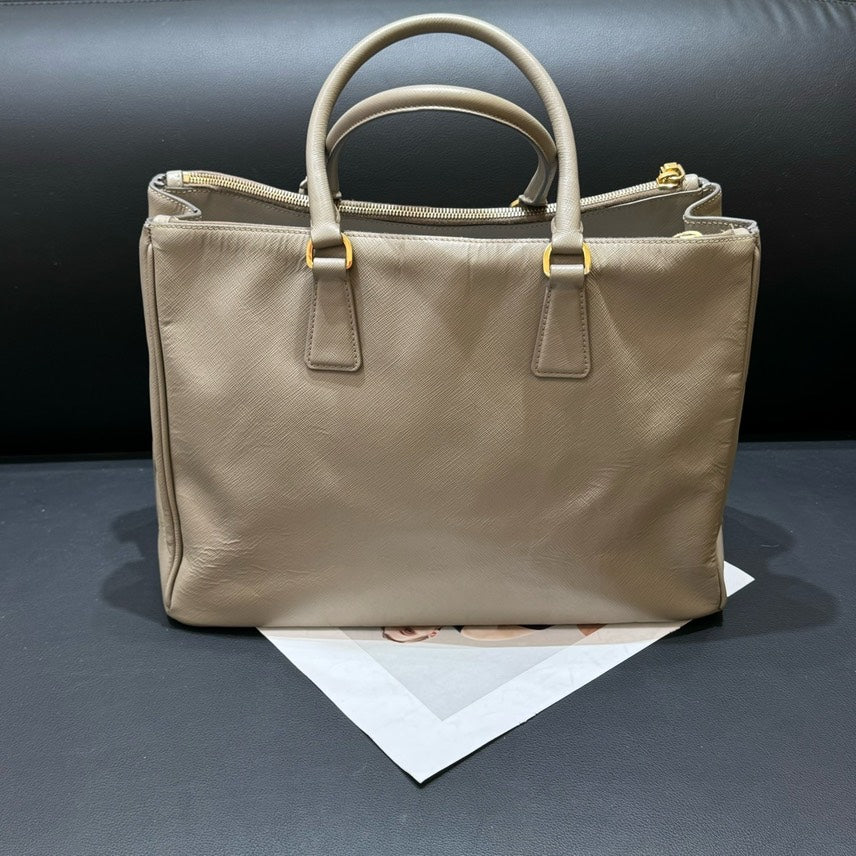 Prada Galleria Taupe Leather Tote Bag