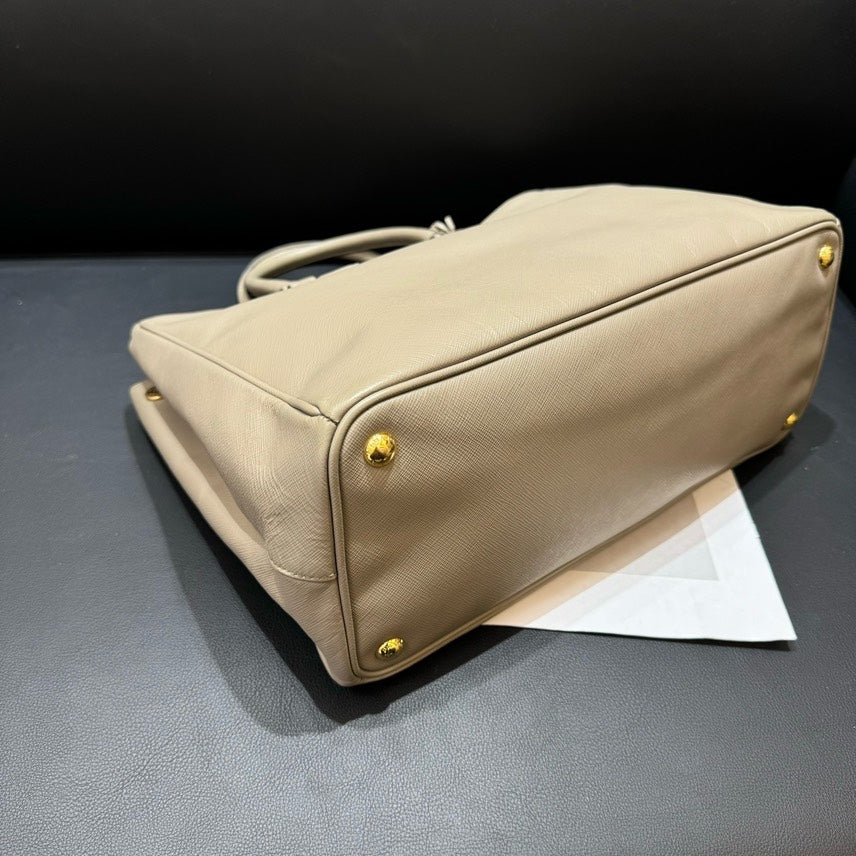 Prada Galleria Taupe Leather Tote Bag