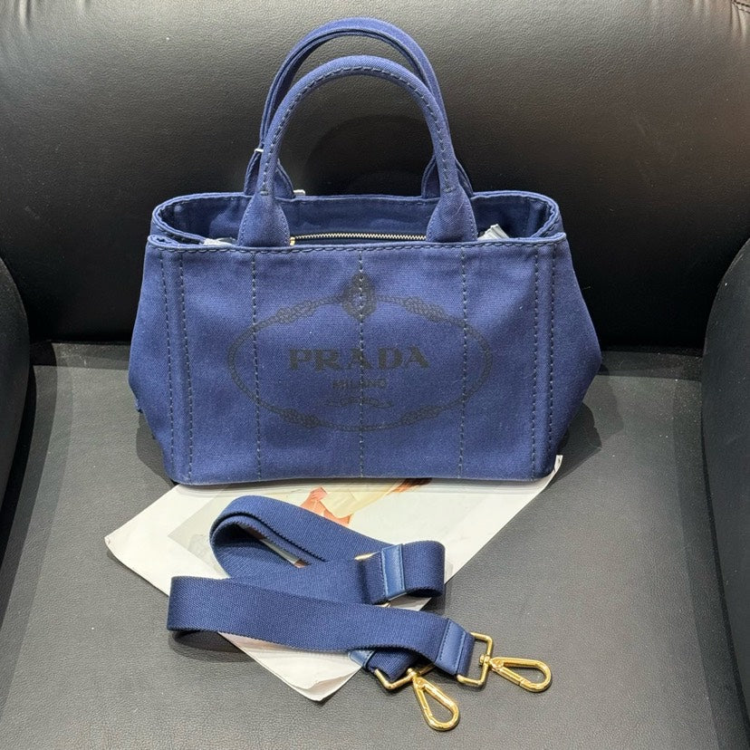 Prada Denim Tote Bag Blue