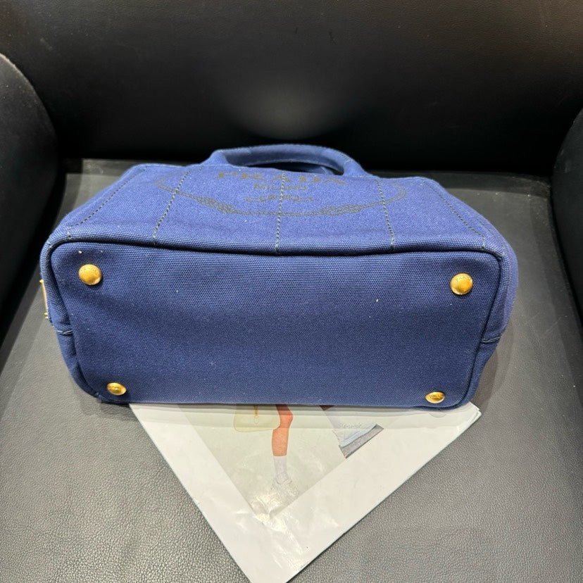 Prada Denim Tote Bag Blue