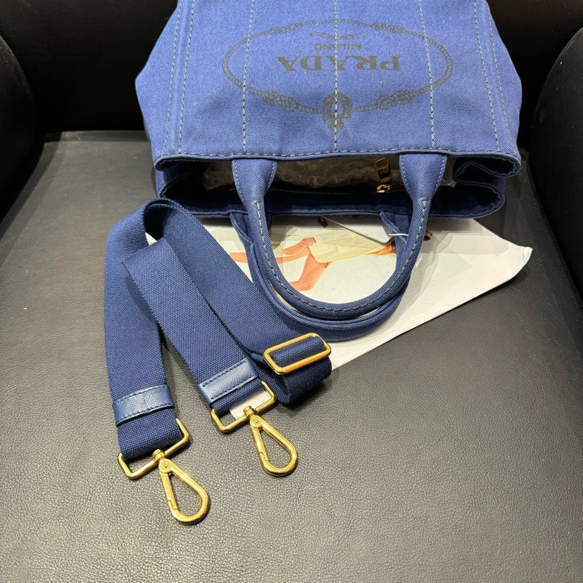 Prada Denim Tote Bag Blue