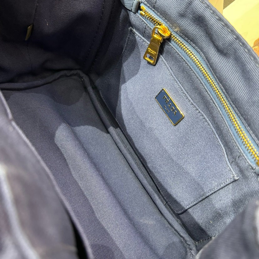 Prada Denim Tote Bag Blue