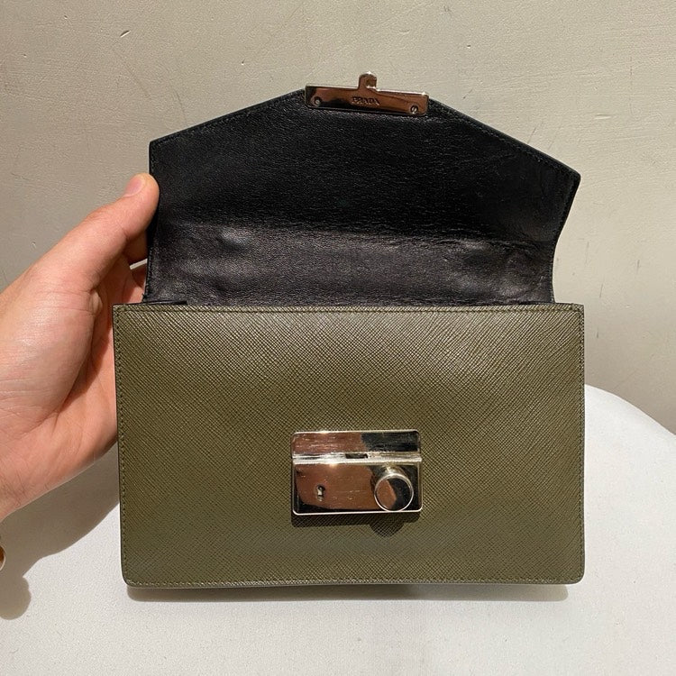 Prada Army Green Messenger Bag
