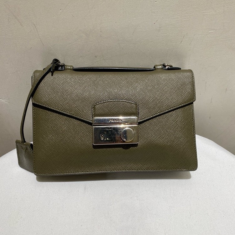 Prada Army Green Messenger Bag