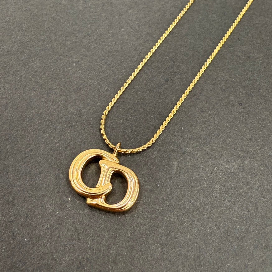 Christian Dior CD Necklace FM6015 Gold Pendant